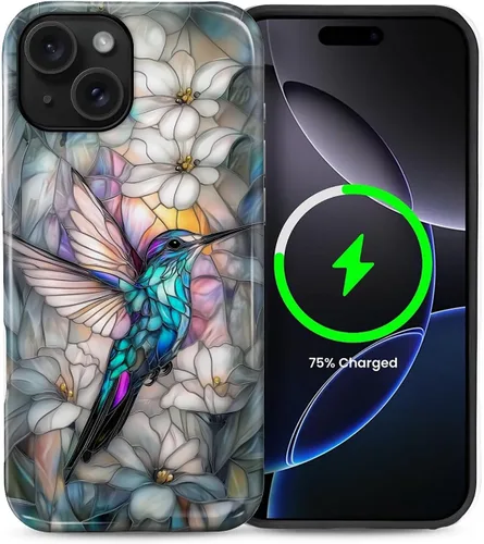 Vista 47 de Funda Compatible con iPhone 13/14 [Compatible con MagSafe] Protección de Doble Capa de Cáscara Dura Híbrida, Funda Magnética Protectora a Prueba