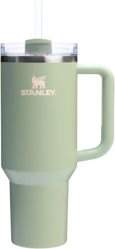 Vista 174 de STANLEY Quencher H2.0 Vaso Térmico con asa y pajilla, 64 onzas, tapa Flowstate de 3 posiciones, gran capacidad para viajes y deportes, vaso de acero