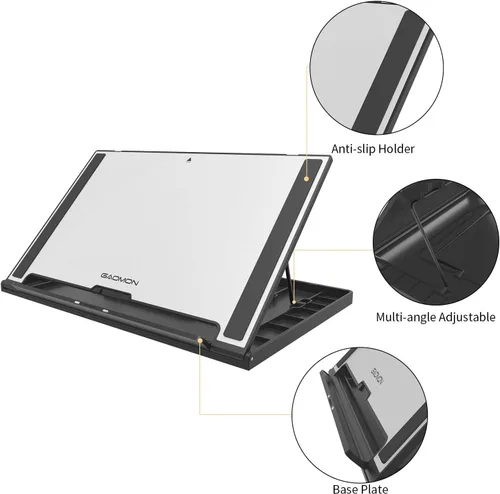 Vista 7 de GAOMON GMS01 Soporte universal ajustable para tableta PD1161/PD156PRO y otras almohadillas/tabletas de arte/libros de menos de 0.472 in de grosor