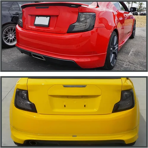 Vista 2 de SPEC-D TUNING Faros traseros LED de barra de humo negro brillante compatibles con modelos Scion tC 2011-2013 con fecha de producción antes de mayo