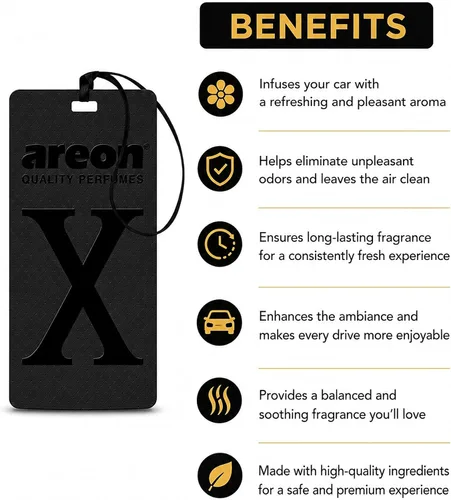Vista 3 de REON X Version Black Crystal Hanging Best Car Air Freshener - Long Lasting Scent for Car or Home - Long Lasting, Fresh, Luxurious Scent