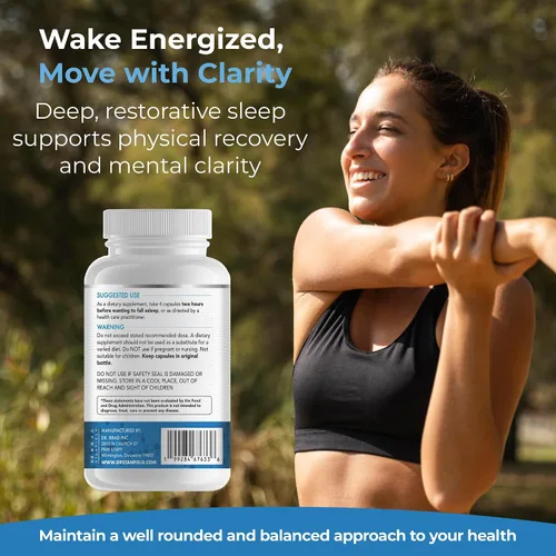 Vista 3 de Melatonina 300 mcg + glicinato de magnesio 126 mg + glicina 2,500 mg para dormir (120 unidades, 30 porciones)