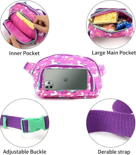 Vista 3 de Riñonera para niños, bolso de viaje para niñas
