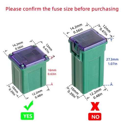 Vista 4 de BOJACK Fusible JCASE de 20 A para automóviles FMX Fusible de perfil bajo JCASE para camiones, automóviles y SUV (5 piezas)