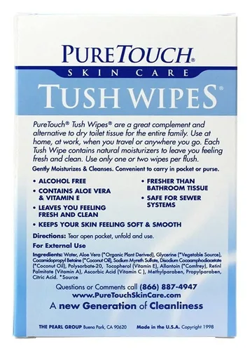 Vista 2 de PureTouch - Toallitas húmedas desechables individuales, 6 cajas de 24 (144 paquetes de un solo uso)