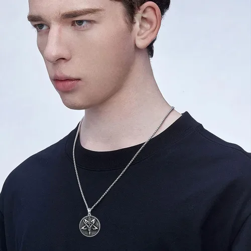 Vista 4 de Seiyang Mitología de plata de ley 925 paganismo Collar egipcio de joyería de regalo para hombres y mujeres con cadena Rolo de 0.079 in 22+2