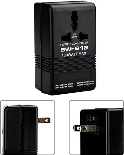 Vista 6 de Convertidor de voltaje de amplio rango Transformador de voltaje 110V/120V Convertidor de corriente de doble canal Paso hacia arriba o bajar a