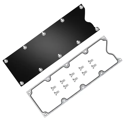 Vista 3 de LS Gen 3 Valley - Placa de cubierta con junta y sellos de perfil bajo, sensor de golpe de aluminio para LSX LS1 LM7 LR4 LQ4 LS6 L59 LQ9 LM4 L33