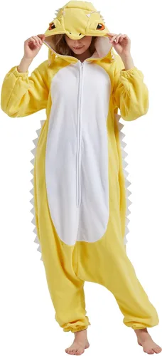 Vista 16 de SimZoo Pijama de animal para adultos, disfraz de una sola pieza para Bate