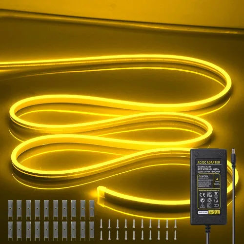 Vista 27 de Tiras de Luces LED de Neón Blancas de 12V - 16.4 Pies Flexibles Impermeables Cortables, Luces de Cuerda de Neón de Silicona Flexible para Cocina