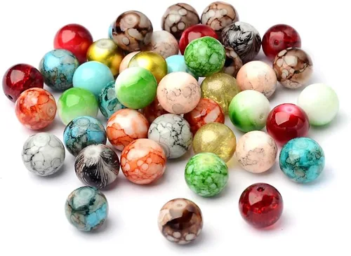 Vista 18 de Craftdady - 500 piezas de cuentas de vidrio redondas de 4 mm esmeriladas transparentes con cristal mate. Cuentas de vidrio esféricas pequeñas y 20
