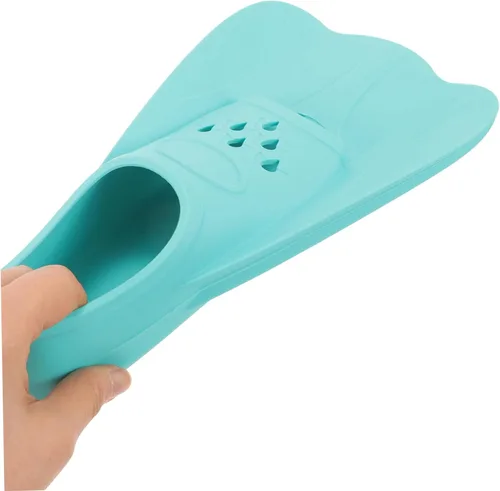 Vista 9 de Happyyami Aletas de natación cortas de silicona para adultos y aletas de entrenamiento flexibles para esnórquel en piscina y mar, cómodo diseño sin