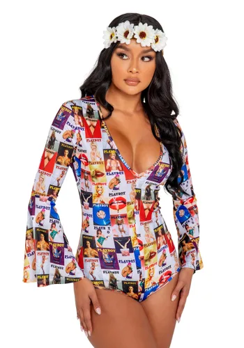 Vista 3 de Disfraz de Mujer Playboy Groovy Babe Multicolor