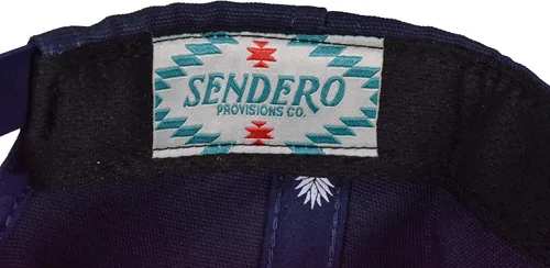 Vista 9 de Sendero Provisions Co. Sombrero Snapback ajustable al aire libre con diseño bordado Bad to The Bone (negro), Azul