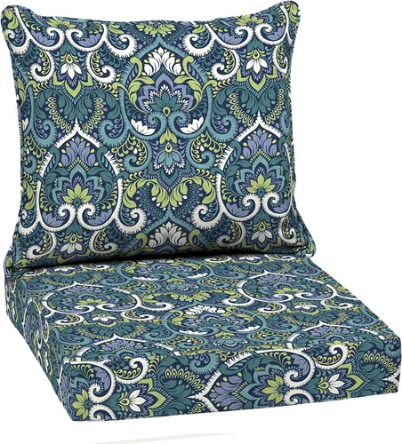 Vista 14 de Arden - Juego de cojines de asiento profundo para exteriores, 22x24, Alana Tile
