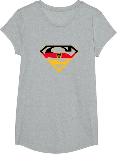 Vista 26 de Superman Camiseta German Shield, Azul / Patchwork, S Rojo
