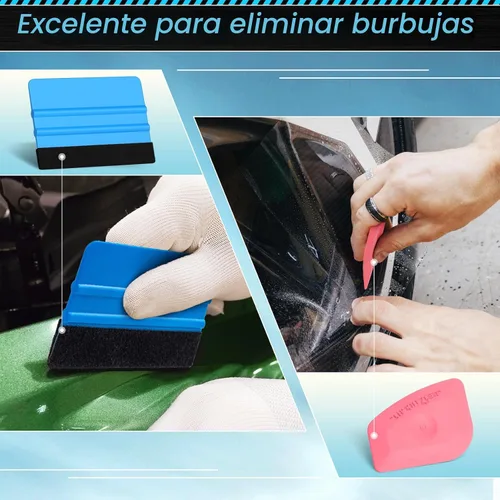 Vista 4 de DIYSELF Kit de tinte de ventana de 18 piezas, kit de herramientas de envoltura de vinilo, herramientas profesionales de tinte de ventanas