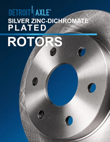 Vista 180 de Detroit Axle - Rotores de freno delantero para 04-13 Mazda 3 Rotores de frenos de disco 06-15 Mazda 5 Reemplazo: Rotor regular delantero de 11.81
