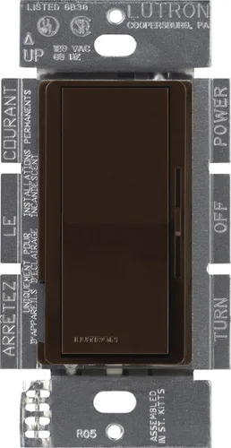 Vista 8 de Lutron - Regulador de intensidad Diva de 8 amperios y 3 vías/unipolar, de 0 a 10 voltios, DVSTV-WH, 10.00 volts Blanco