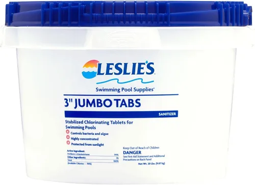 Vista 7 de Leslie's Paquete de cloro y choque para piscinas desinfectantes, incluye cubo de 5 libras de tabletas de cloro estabilizadas de 3 pulgadas y 6