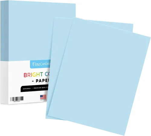 Vista 17 de Papel de color azul brillante liso de 8.5 x 11 pulgadas, para la escuela, la oficina y el hogar, manualidades navideñas, artes y manualidades, sin