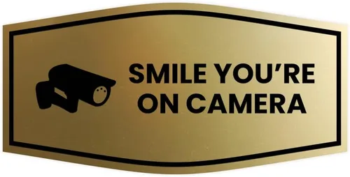 Vista 37 de Fancy Smile You're On Camera Letrero (negro) - Mediano (1 unidad)