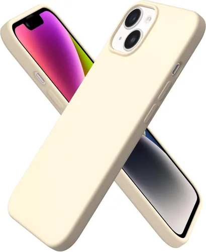 Vista 14 de ORNARTO Funda para iPhone 14 de 6.1 pulgadas, cubierta delgada de silicona Azul bebé