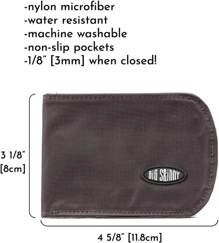 Vista 6 de Big Skinny Cartera curvada con bolsillo frontal plegable para hombre
