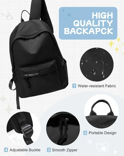 Vista 6 de suradar Mochila para escuela, escuela secundaria, mochila para adolescentes, niñas, niños, estudiantes universitarios, mujeres, hombres, mochila