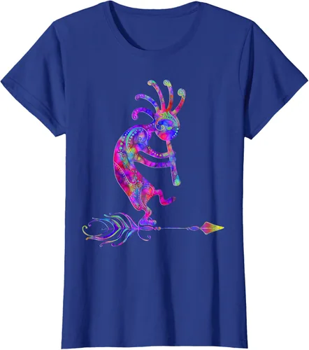 Vista 57 de Native American Kokopelli With Feather 2 - Camiseta Fan Fun, Negro, S