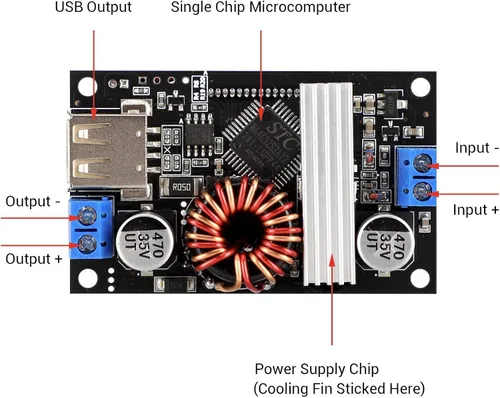 Vista 8 de DROK Paquete de convertidor Buck Boost 4A 35W y 4A 60W DC