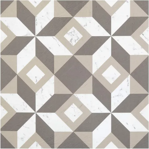 Vista 34 de Azulejo de vinilo autoadhesivo retro de 12 x 12 pulgadas, Affinity, 10 azulejos/10 pies cuadrados. Self-Adhesive Backing and Multi-Plank Coverage