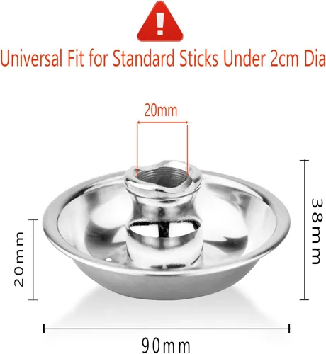 Vista 2 de Extintor de rollo Moxa de acero inoxidable, soporte para extintor con bandeja colectora de cenizas, base estable para platos