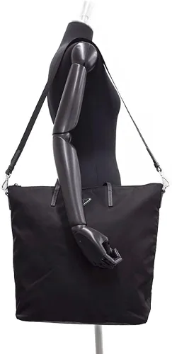 Vista 8 de Prada 1BG189 de nylon negro para mujer