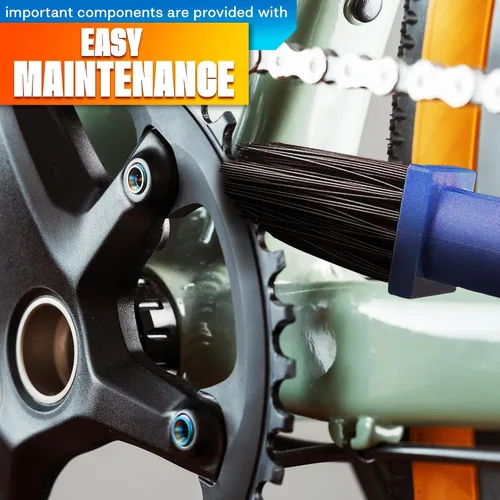 Vista 7 de ALPENKOK - Cepillo de cadena para motocicleta, 2 piezas, juego de limpieza segura con junta tórica de 3 lados Motorcycle Chain Cleaning Brush