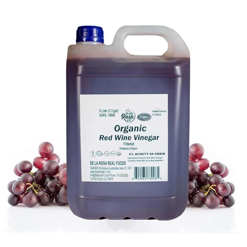 Vista 9 de De La Rosa - Vinagre de vino tinto orgánico, crudo y sin filtrar, Kosher para Pascua, vegano, sin OMG y sin gluten, ideal para aderezos de ensalada