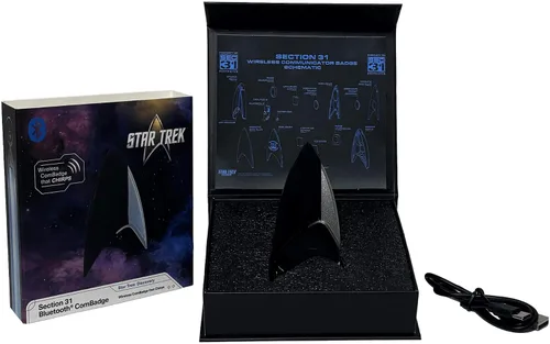 Vista 4 de Star Trek Sección 31 ComBadge Bluetooth para llamadas, textos y función de canto