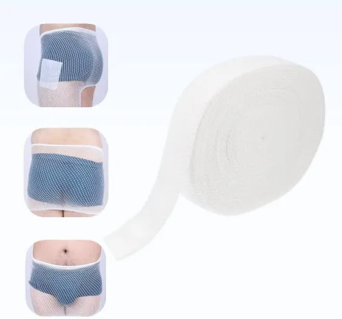 Vista 7 de Fijar vendaje de soporte tubular de red elástica, vendaje quirúrgico para heridas, medias de algodón médico, 10 yardas de largo, transpirable