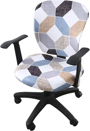 Vista 34 de Jinzio Funda para silla de oficina de computadora, tela protectora dividida y elástica, de poliéster, universal, para escritorio, para silla