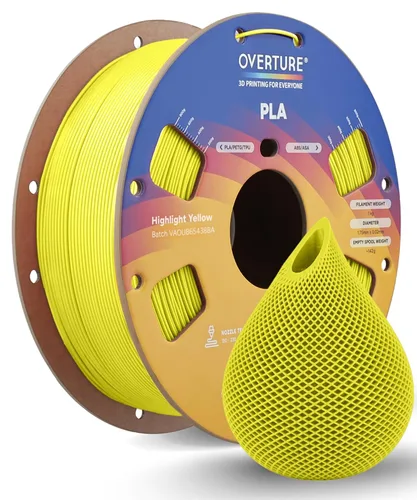Vista 12 de OVERTURE Paquete de 10 filamentos PLA de 0.069 lbs (0.069 in), filamento de impresora 3D de herido ordenado, paquete de 10 bobinas de 2.2 libras