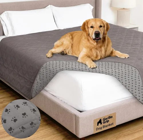 Vista 17 de GORILLA GRIP® Manta impermeable para perro, funda de sofá a prueba de fugas para perros, parte trasera de agarre de silicona, protege el sofá