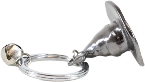 Vista 5 de Ebros Gift Juego de 2 adornos novedosos Wicca Ocultista Negro Magia Hechicero Sombrero Decorativo Mini Aleación Metal Llavero Llavero Llavero Con