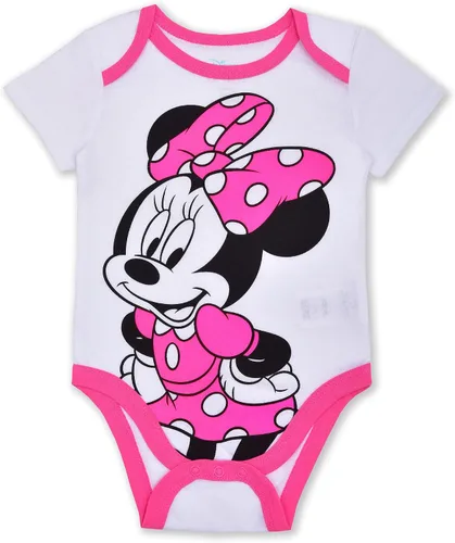Vista 4 de Disney Paquete de 4 unidades de Minnie Mouse de manga corta para bebé paquete de enredadera para niñas