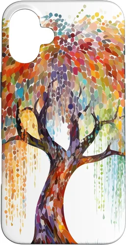 Vista 23 de Weeping Willow Tree Colorful Mosaic Case for iPhone 17