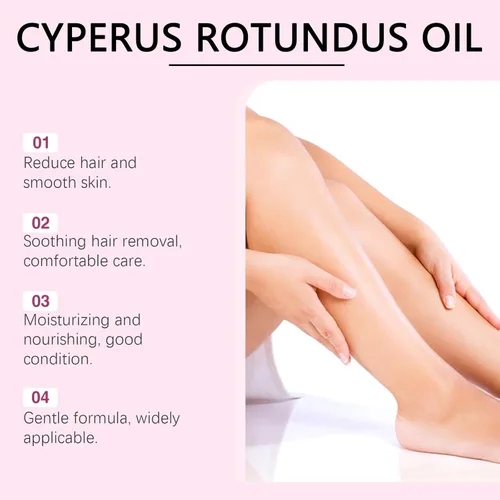 Vista 2 de Aceite Cyperus Rotundus de 2.0 fl oz, aceite natural de Cyperus Rotundus para depilación, reduce el crecimiento no deseado del cabello, hidratante