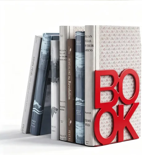 Vista 18 de Extremos para libros, soportes decorativos de metal para libros, libros, diseño de apariencia única, resistente Tapón de metal antideslizante