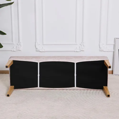 Vista 3 de FORCHEER Funda para Banco de Comedor de Tela de Cuero Sintético Innovadora Funda Deslizable para Banco para Sala de Estar Lavable Funda para Otomán