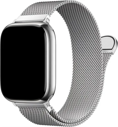 Vista 14 de Milanese Loop Compatible with Apple Watch Bands 46 44 45 49mm Men and Women A-Medianoche