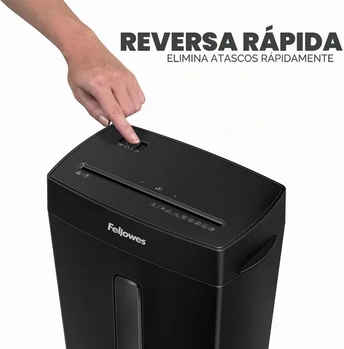 Vista 3 de [Usado] Fellowes P-40C Trituradora de papel de escritorio de corte cruzado de 8 hojas para oficina en casa