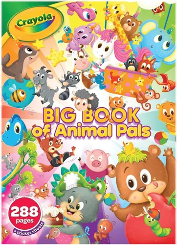 Vista 2 de Crayola Libro para colorear, libro grande de amigos de animales, 288 páginas para colorear, regalo para niños, edad 3, 4, 5, 6
